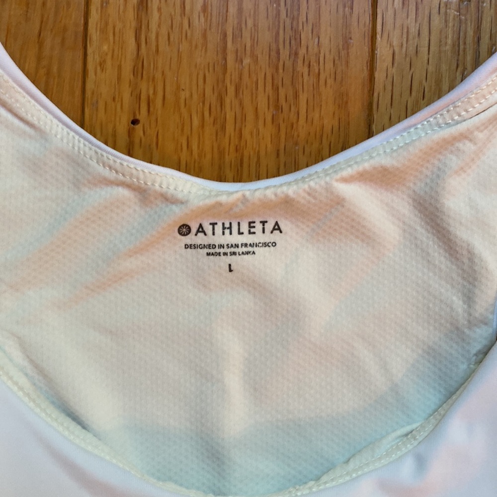 Athleta white sports bra L - Picture 2 of 7